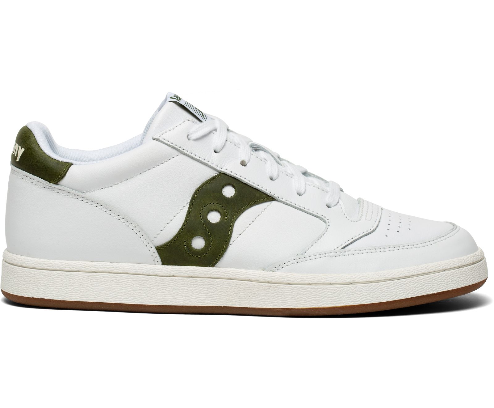 Men\'s Saucony Jazz Court Originals White / Olive | Singapore 406HAPK